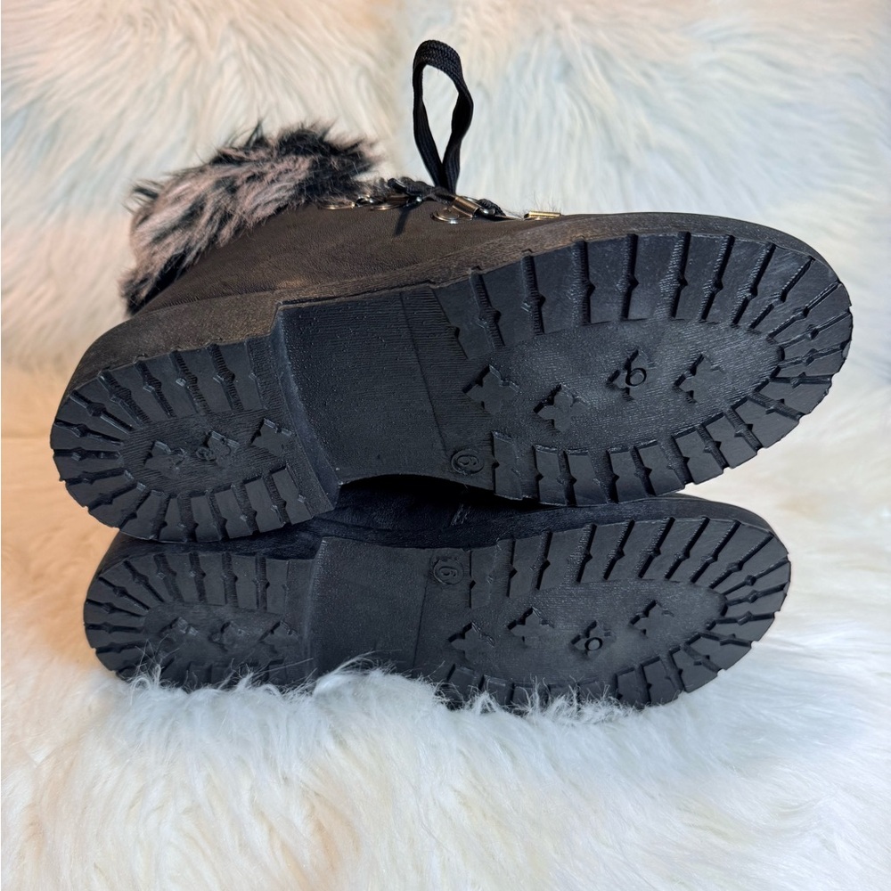 Wanted Black Faux Fur Winter Boots - Picture 3 of 4